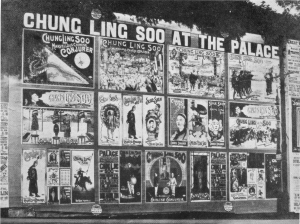 Posters advertising Chung Ling Soo's performance at The Palace (Bristol, UK), circa 1910.